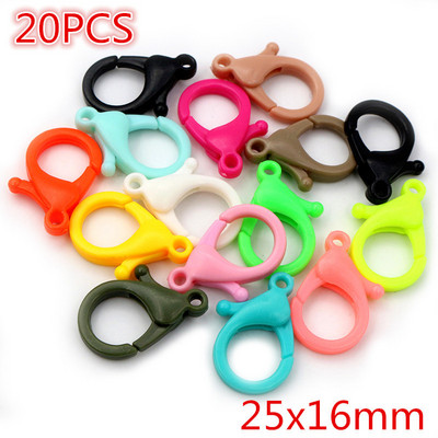 Többszínű vegyes műanyag pattintható homár kapocs horgok barkács ékszerek Kulcstartó játékok táskák Kiegészítők