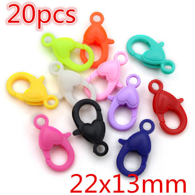 Többszínű vegyes műanyag pattintható homár kapocs horgok barkács ékszerek Kulcstartó játékok táskák Kiegészítők