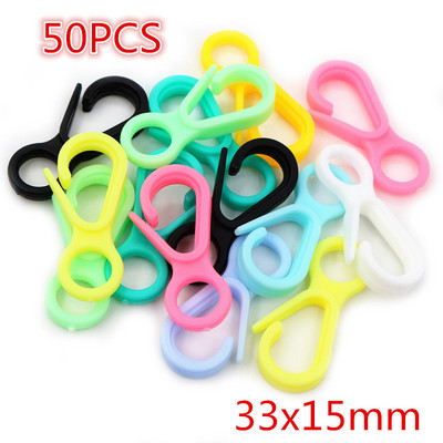 Többszínű vegyes műanyag pattintható homár kapocs horgok barkács ékszerek Kulcstartó játékok táskák Kiegészítők