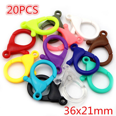 Többszínű vegyes műanyag pattintható homár kapocs horgok barkács ékszerek Kulcstartó játékok táskák Kiegészítők