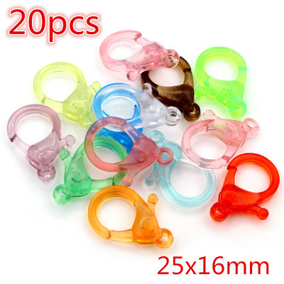 Többszínű vegyes műanyag pattintható homár kapocs horgok barkács ékszerek Kulcstartó játékok táskák Kiegészítők