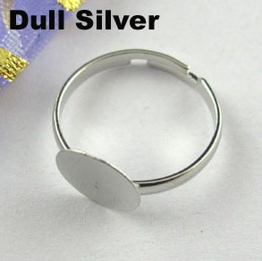 40 tk 10 mm padi isetehtud hõbedane kullast bonze Nikeli sõrmuse alus Anillo reguleeritav sõrmuse toorikud liim kabošoni rõngastel. Leiud