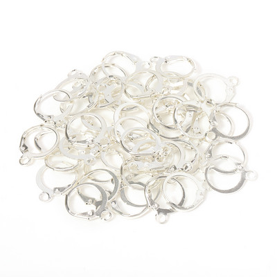 50tk Kõrvarõngakonks Prantsuse kõrvarõngad Kõrvatraadiga kinnitus 13x15mm kõrvaklapi alus Aksessuaarid meisterdamiseks ehete valmistamise komponendid DIY