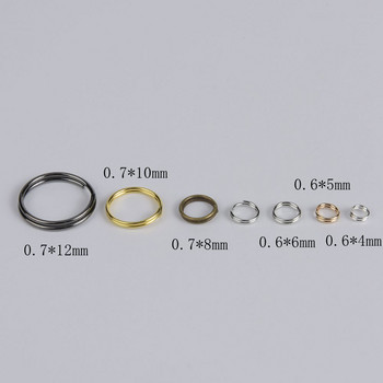 100-200 τμχ Διπλοί βρόχοι Ανοιχτοί δαχτυλίδια άλματος Diy κοσμήματα ευρήματα αξεσουάρ Κύκλος 2 στρώσεων χωριστών δαχτυλιδιών Υποδοχές για κατασκευή κοσμημάτων
