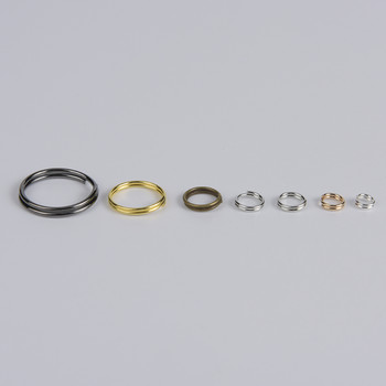 100-200 τμχ Διπλοί βρόχοι Ανοιχτοί δαχτυλίδια άλματος Diy κοσμήματα ευρήματα αξεσουάρ Κύκλος 2 στρώσεων χωριστών δαχτυλιδιών Υποδοχές για κατασκευή κοσμημάτων