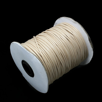 5-15 μέτρα 1 χιλιοστά 1,5 χιλιοστά 2 χιλιοστά κερωμένο βαμβακερό κορδόνι κερωμένο νήμα κορδόνι λουρί κολιέ Σχοινί για κοσμήματα κατασκευής DIY Beading βραχιόλι