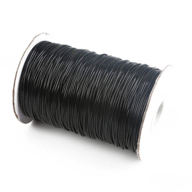 5-15 μέτρα 1 χιλιοστά 1,5 χιλιοστά 2 χιλιοστά κερωμένο βαμβακερό κορδόνι κερωμένο νήμα κορδόνι λουρί κολιέ Σχοινί για κοσμήματα κατασκευής DIY Beading βραχιόλι