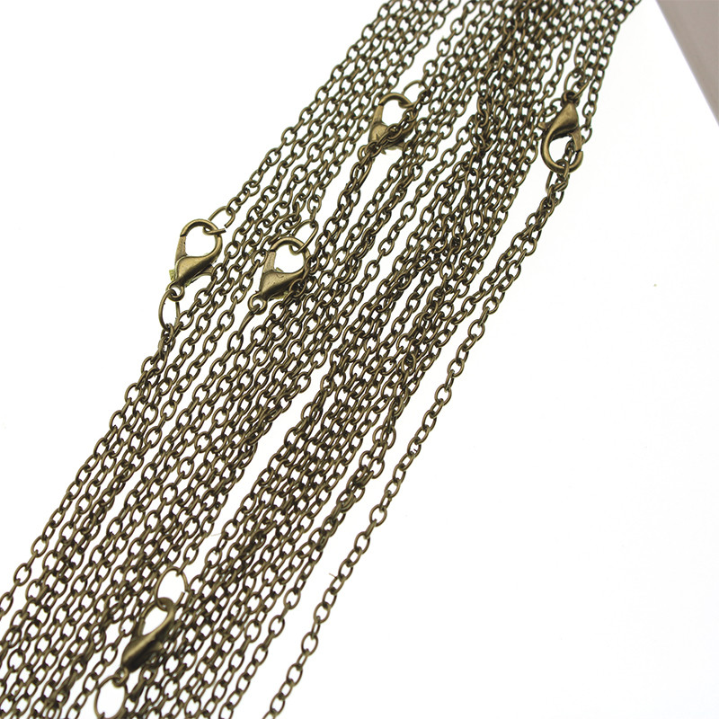 10 tk Roosa kullaga musta hõbetatud metallist ketiga kaelakee ketid 60 cm pikkusega homaari lukuga DIY ehete valmistamise tarvikud