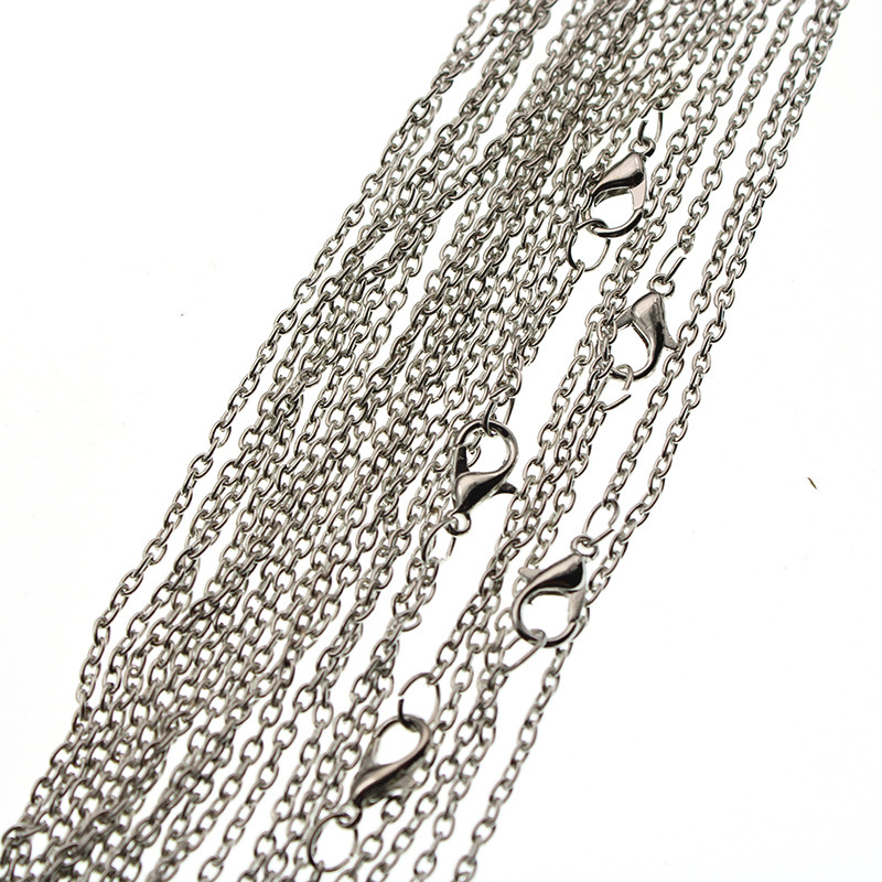 10 tk Roosa kullaga musta hõbetatud metallist ketiga kaelakee ketid 60 cm pikkusega homaari lukuga DIY ehete valmistamise tarvikud