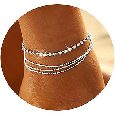 Fashion Metal Heartbeat κρεμαστό βραχιόλι στον αστράγαλο για γυναίκες με μαργαριταρένια αλυσίδα ποδιών καλοκαιρινά αξεσουάρ για κοσμήματα παραλίας