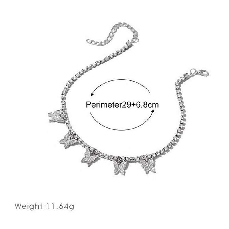 Mood Butterfly Charms jalavõrud naistele Suvine Ranna Pahkluu Käevõru Reguleeritav Rhinestones Pahkluu kett Aksessuaarid Kingitused