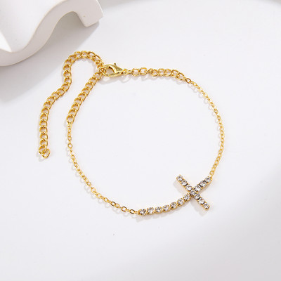 Ρομαντικό μανδύα με γράμμα "Love" για γυναίκες Καλοκαιρινά στρας παραλίας Διακοσμητικά ποδιών Flash βραχιόλι στον αστράγαλο Κοσμήματα γάμου