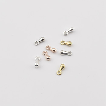 200Pcs/Παρτίδα 3*7,5mm CCB Water Drops DIY End Beads For Extension Tails Chain Droplets Charms Beads For Jewelry Making Supplies