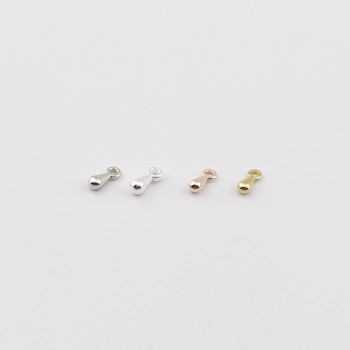 200Pcs/Παρτίδα 3*7,5mm CCB Water Drops DIY End Beads For Extension Tails Chain Droplets Charms Beads For Jewelry Making Supplies