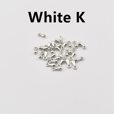 200Pcs/Lot 3*7.5mm CCB kapljice vode DIY završne perle za produžne repove Kapljice lančića Čarobne perle za pribor za izradu nakita