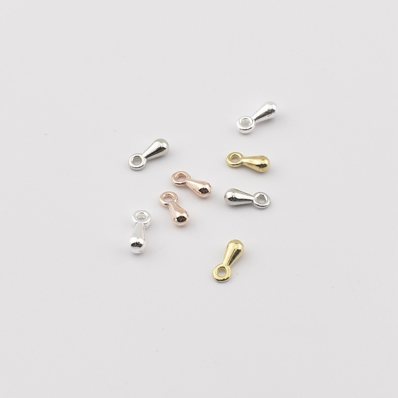 200Pcs/Lot 3*7.5mm CCB kapljice vode DIY završne perle za produžne repove Kapljice lančića Čarobne perle za pribor za izradu nakita