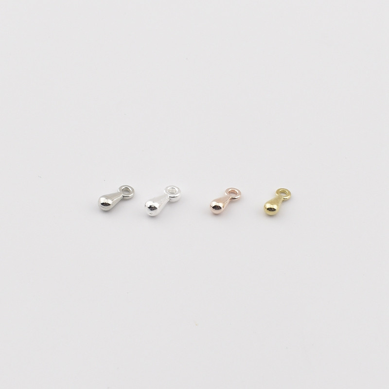 200Pcs/Lot 3*7.5mm CCB kapljice vode DIY završne perle za produžne repove Kapljice lančića Čarobne perle za pribor za izradu nakita