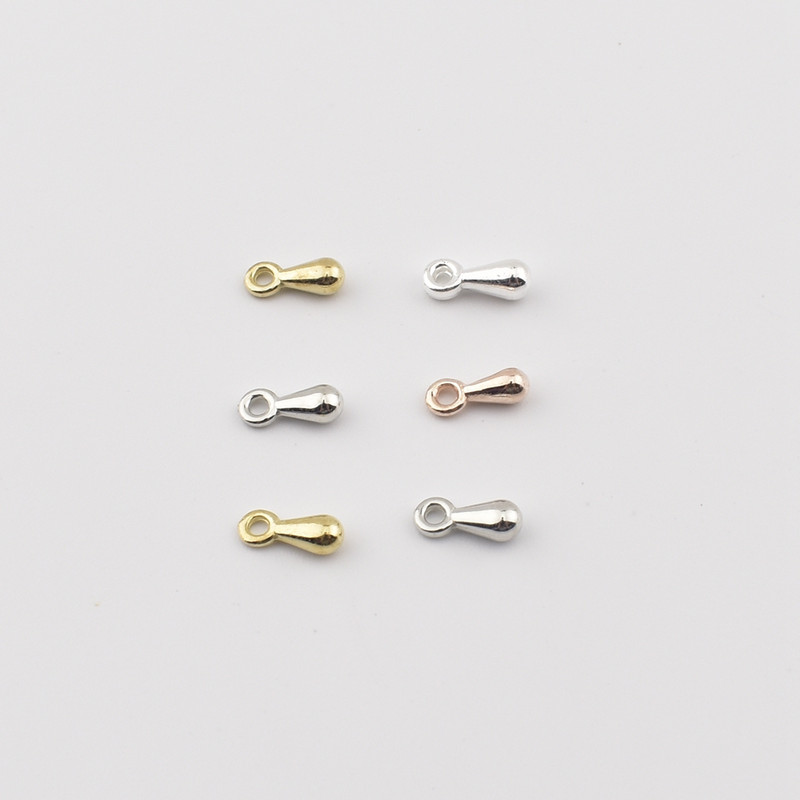 200Pcs/Lot 3*7.5mm CCB kapljice vode DIY završne perle za produžne repove Kapljice lančića Čarobne perle za pribor za izradu nakita