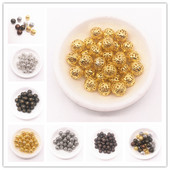 4/6/8/10 mm Šuplje kuglaste cvjetne perle Metalni privjesci Filigranske odstojne perle za izradu nakita Diy ručno rađeni dodaci