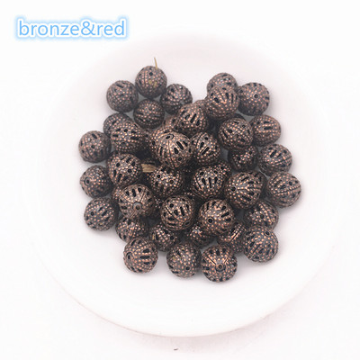 4/6/8/10 mm Šuplje kuglaste cvjetne perle Metalni privjesci Filigranske odstojne perle za izradu nakita Diy ručno rađeni dodaci