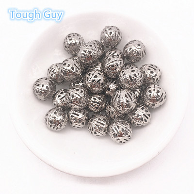 4/6/8/10 mm Šuplje kuglaste cvjetne perle Metalni privjesci Filigranske odstojne perle za izradu nakita Diy ručno rađeni dodaci