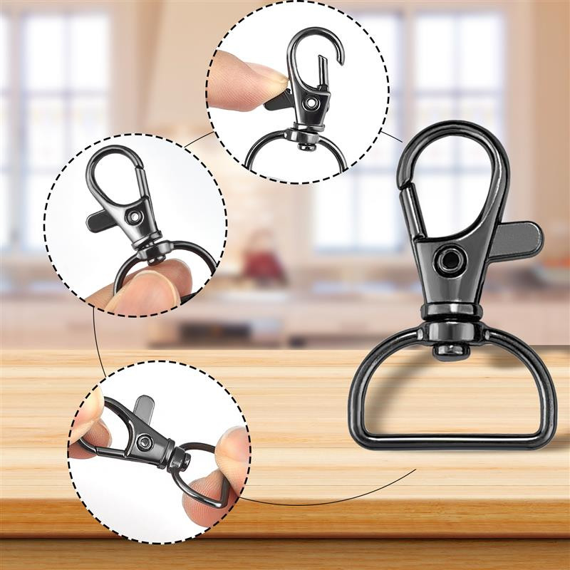5/10 τεμ. Περιστρεφόμενα κουμπώματα με κρίκους D Κορδόνι με κουμπωτά γάντζους Κλιπ μπρελόκ Άγκιστρο Μεταλλικά κουμπώματα αστακού για ράψιμο χειροτεχνίας