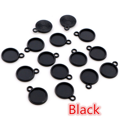 8/10/12-40 mm sisesuurus, klassikaline 7 värvi, kaetud ühepoolne, ühepoolne rippuv, lihtsas stiilis kabošoni alus, sätitav ripats