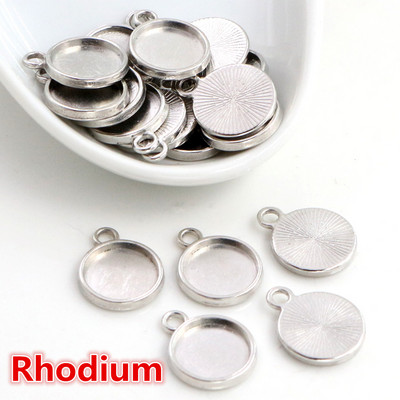 8/10/12-40 mm sisesuurus, klassikaline 7 värvi, kaetud ühepoolne, ühepoolne rippuv, lihtsas stiilis kabošoni alus, sätitav ripats