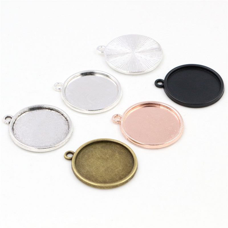 8/10/12-40 mm sisesuurus, klassikaline 7 värvi, kaetud ühepoolne, ühepoolne rippuv, lihtsas stiilis kabošoni alus, sätitav ripats