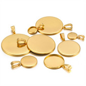 6 8 10 12 14 16 18 20 25 30 χιλιοστά μενταγιόν από ανοξείδωτο χάλυβα Cabochon Cameo Βάση Δίσκος Στεφάνης Κενό για Demo Cabochons Κατασκευή κοσμημάτων