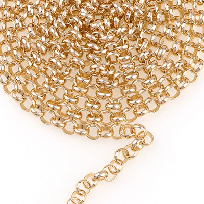 5 6 7 8 10mm Link Ανοιγμένες αλυσίδες Rolo από αλουμίνιο Loop Link Μεταλλικό για αξεσουάρ Βραχιόλι Κολιέ Καλώδιο Diy Jewelry Findings