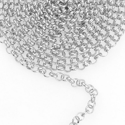 5 6 7 8 10mm Link Ανοιγμένες αλυσίδες Rolo από αλουμίνιο Loop Link Μεταλλικό για αξεσουάρ Βραχιόλι Κολιέ Καλώδιο Diy Jewelry Findings