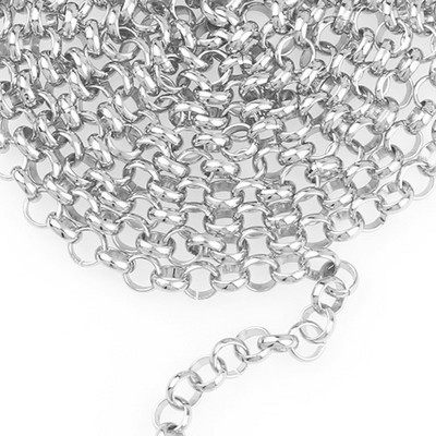 5 6 7 8 10mm Link Ανοιγμένες αλυσίδες Rolo από αλουμίνιο Loop Link Μεταλλικό για αξεσουάρ Βραχιόλι Κολιέ Καλώδιο Diy Jewelry Findings