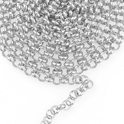 5 6 7 8 10mm Link Ανοιγμένες αλυσίδες Rolo από αλουμίνιο Loop Link Μεταλλικό για αξεσουάρ Βραχιόλι Κολιέ Καλώδιο Diy Jewelry Findings