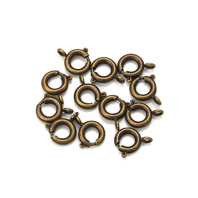 10-30 τμχ Χρυσό ασημένιο ελατήριο κούμπωμα δαχτυλιδιού με ανοιχτό άλμα κοσμήματος κούμπωμα για κολιέ αλυσίδα βραχιόλι Συνδέσεις κοσμήματα
