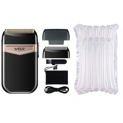 VGR Foil Shaver Professional Electric Shavers Dual Independent Flexing Foils Ξυριστική μηχανή προσώπου Αδιάβροχη κοπή γενειάδας για άνδρες V-331