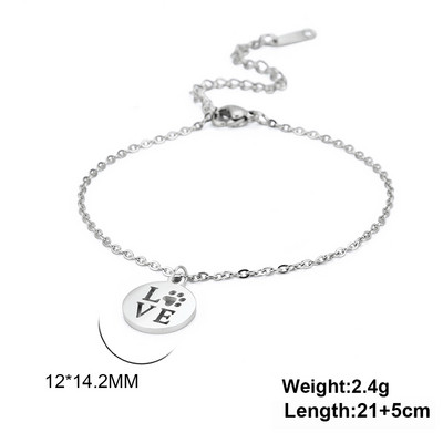 Lucktune Love Heart Anklet για γυναίκες Σανδάλια από ανοξείδωτο ατσάλι Αλυσίδα ποδιών Trendy Boho καλοκαιρινά κοσμήματα Αξεσουάρ παραλίας Δώρο για ζευγάρι