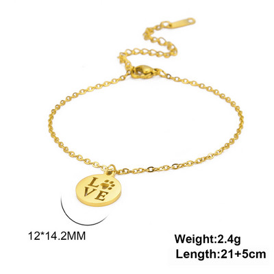 Lucktune Love Heart Anklet για γυναίκες Σανδάλια από ανοξείδωτο ατσάλι Αλυσίδα ποδιών Trendy Boho καλοκαιρινά κοσμήματα Αξεσουάρ παραλίας Δώρο για ζευγάρι