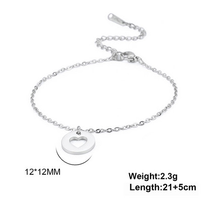 Lucktune Love Heart Anklet για γυναίκες Σανδάλια από ανοξείδωτο ατσάλι Αλυσίδα ποδιών Trendy Boho καλοκαιρινά κοσμήματα Αξεσουάρ παραλίας Δώρο για ζευγάρι