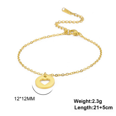 Lucktune Love Heart Anklet για γυναίκες Σανδάλια από ανοξείδωτο ατσάλι Αλυσίδα ποδιών Trendy Boho καλοκαιρινά κοσμήματα Αξεσουάρ παραλίας Δώρο για ζευγάρι