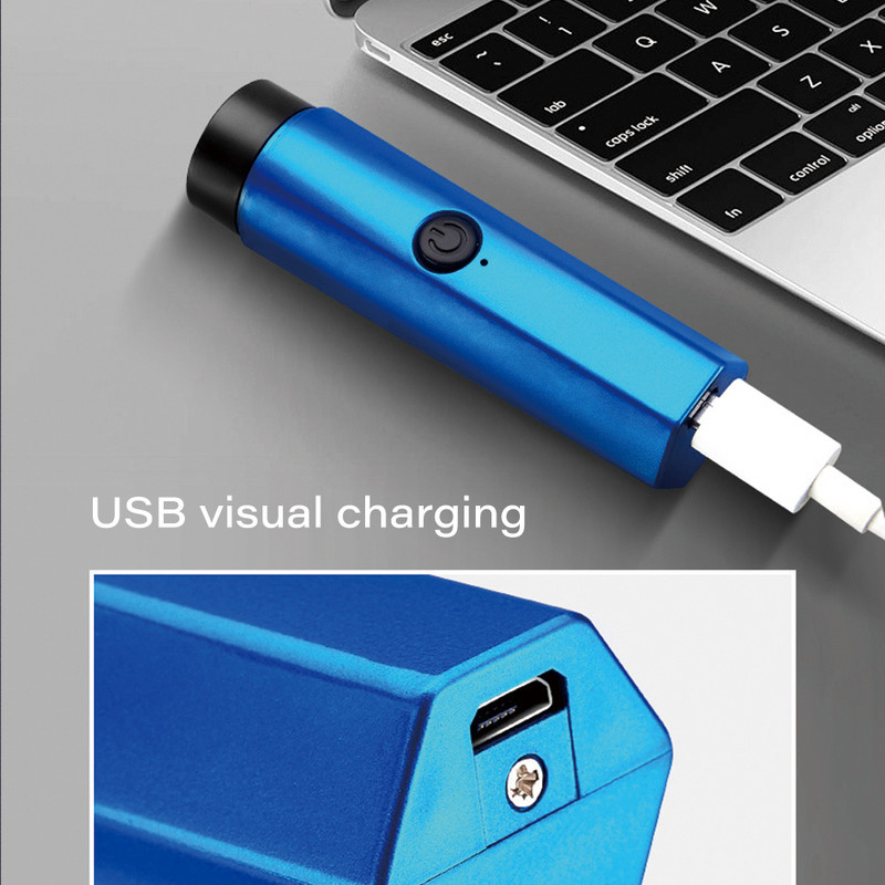 Φορητή ηλεκτρική ξυριστική μηχανή USB Επαναφορτιζόμενη κουρευτική μηχανή για γένια Αδιάβροχη ανθεκτική ξυριστική μηχανή για γένια Φροντίδα προσώπου για άνδρες Barber Μηχάνημα ξυρίσματος