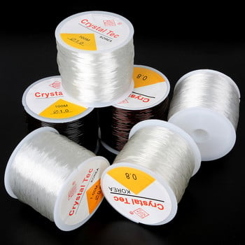 Гореща разпродажба 0,5 mm 0,6 mm 0,8 mm 1 mm Dia Crystal Elastic Beading Cord String Thread бижута находки за Направи си сам Модна огърлица Гривна