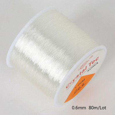 Καυτές εκπτώσεις 0,5mm 0,6mm 0,8mm 1mm Dia Crystal Elastic Beaded String String ευρήματα για DIY Fashion κολιέ βραχιόλι