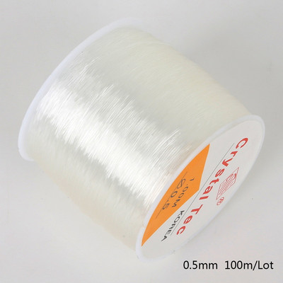 Καυτές εκπτώσεις 0,5mm 0,6mm 0,8mm 1mm Dia Crystal Elastic Beaded String String ευρήματα για DIY Fashion κολιέ βραχιόλι