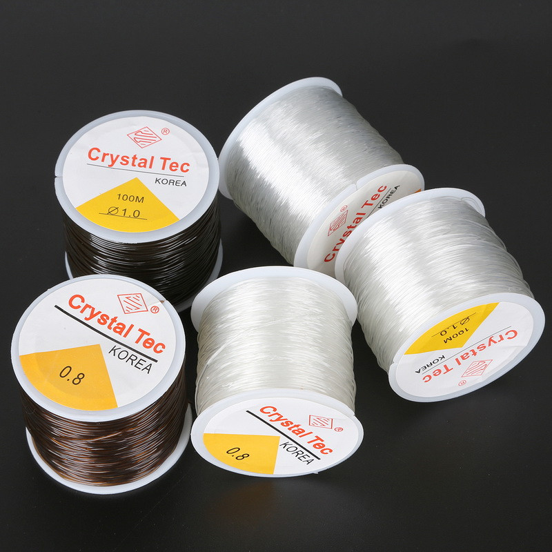 Καυτές εκπτώσεις 0,5mm 0,6mm 0,8mm 1mm Dia Crystal Elastic Beaded String String ευρήματα για DIY Fashion κολιέ βραχιόλι