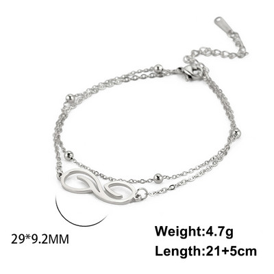 Γυναικεία κρεμαστά ποδαράκια Lucktune Infinity Symbol από ανοξείδωτο ατσάλι Boho Δώρο για πάρτι για καλοκαιρινά κοσμήματα παραλίας