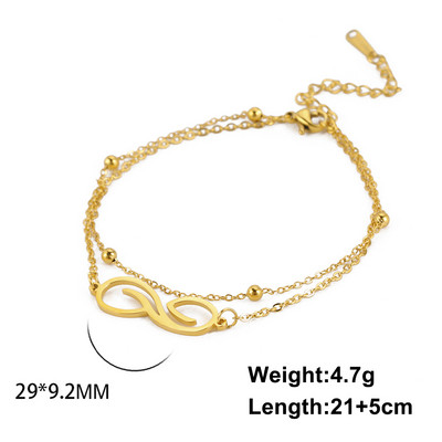 Γυναικεία κρεμαστά ποδαράκια Lucktune Infinity Symbol από ανοξείδωτο ατσάλι Boho Δώρο για πάρτι για καλοκαιρινά κοσμήματα παραλίας