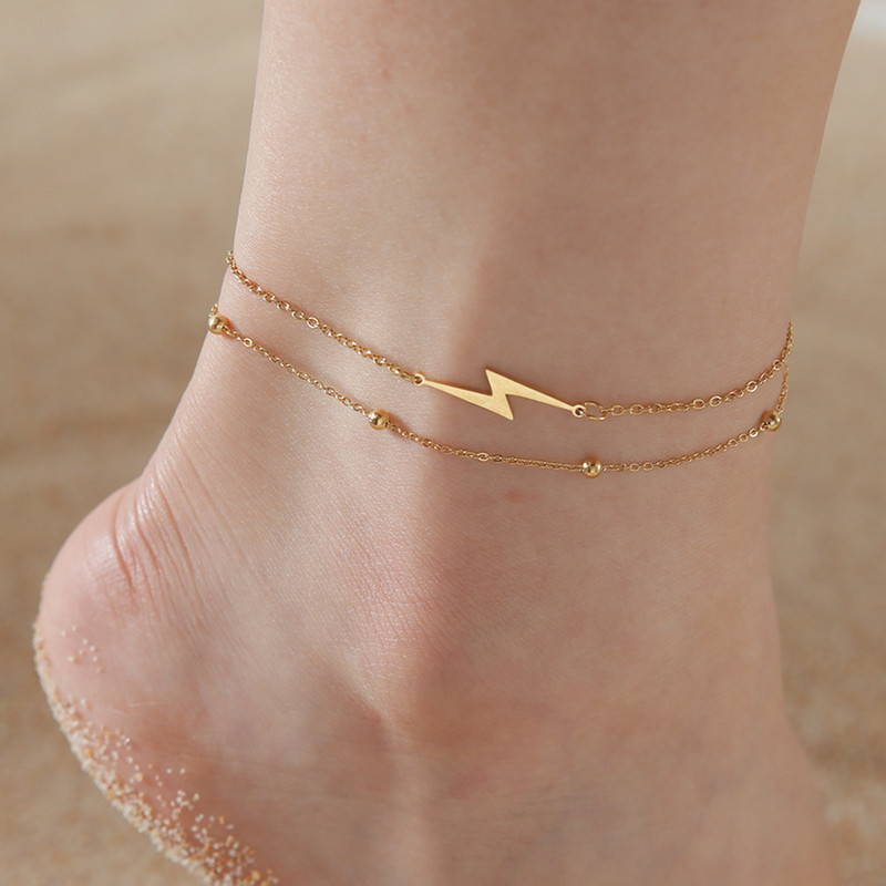 Γυναικεία κρεμαστά ποδαράκια Lucktune Infinity Symbol από ανοξείδωτο ατσάλι Boho Δώρο για πάρτι για καλοκαιρινά κοσμήματα παραλίας