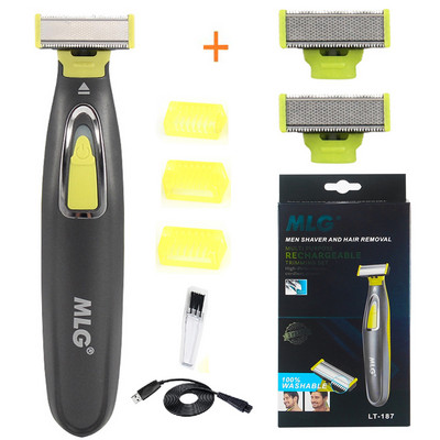 Meeste elektriline pardel näole ja kehale pestav habeme- ja kehatrimmer, märgkuivpalliga elektriline pardel Laetav näoraseerimismasin