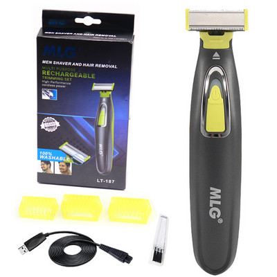 Meeste elektriline pardel näole ja kehale pestav habeme- ja kehatrimmer, märgkuivpalliga elektriline pardel Laetav näoraseerimismasin